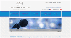 Desktop Screenshot of empreintehumaine.com